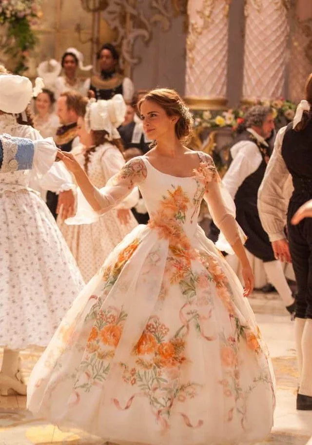 Gold floral celebration gown