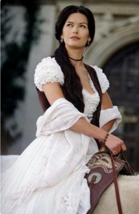 White lace riding dress