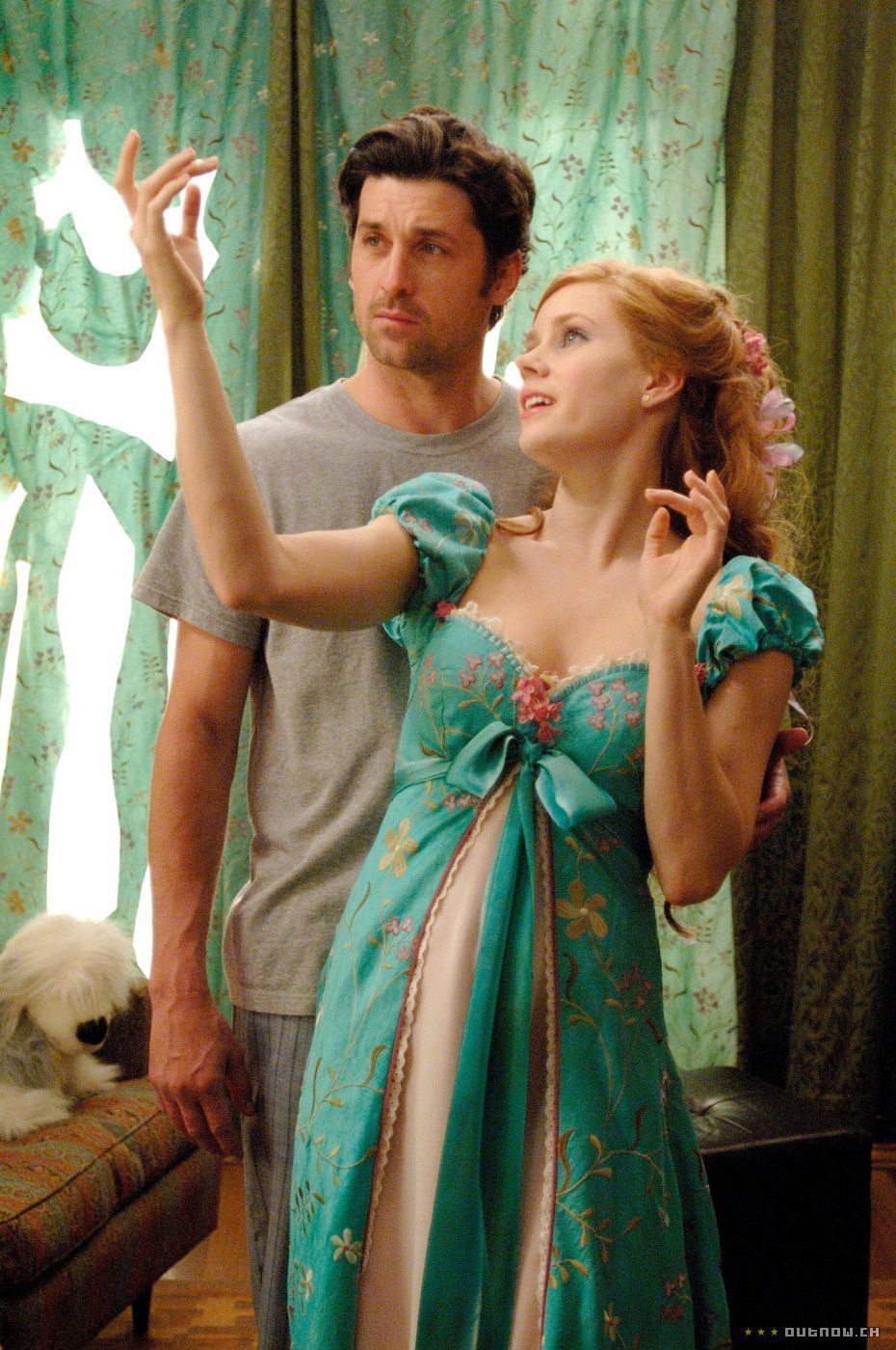 Curtain-fabric gown