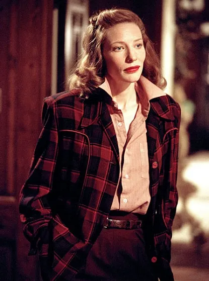 Red plaid blazer and trousers