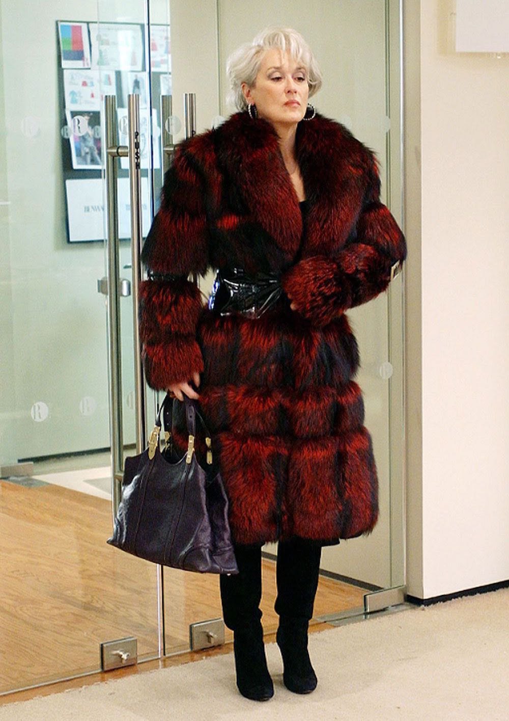 Fox fur exit coat