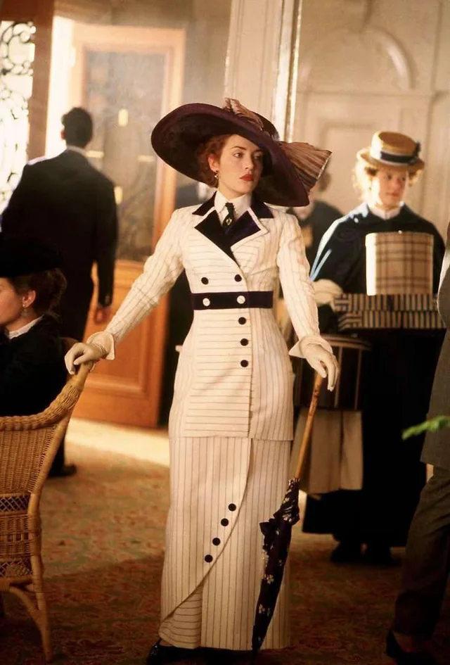 Pinstripe boarding suit