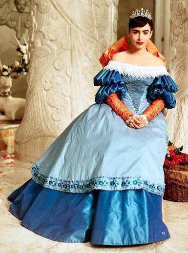 Powder-blue bridal gown