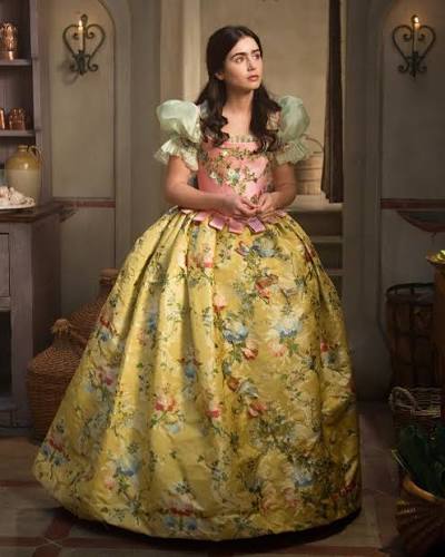 Yellow floral ballgown